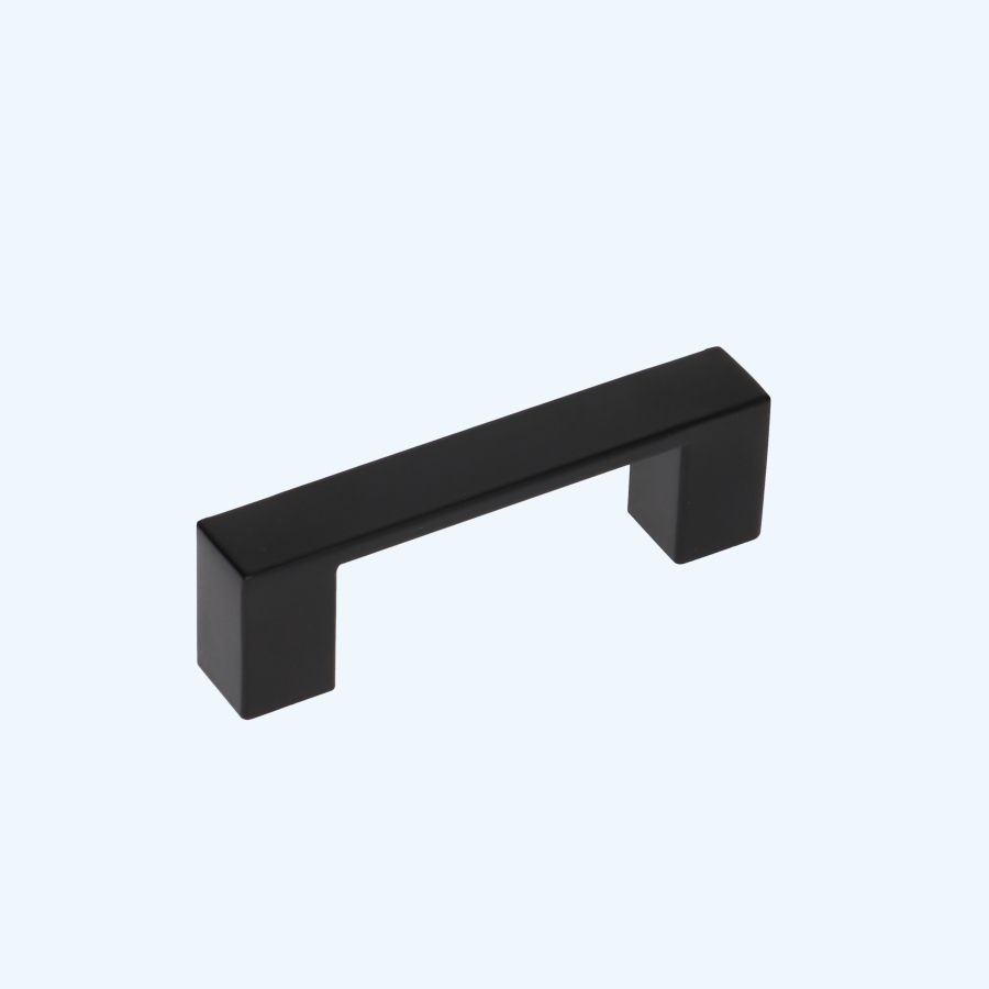 Greep zwart hol RVS vierkant 96 x 35 mm