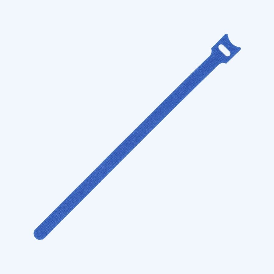 25 stuks klittenband tyraps 12 x 200 mm blauw
