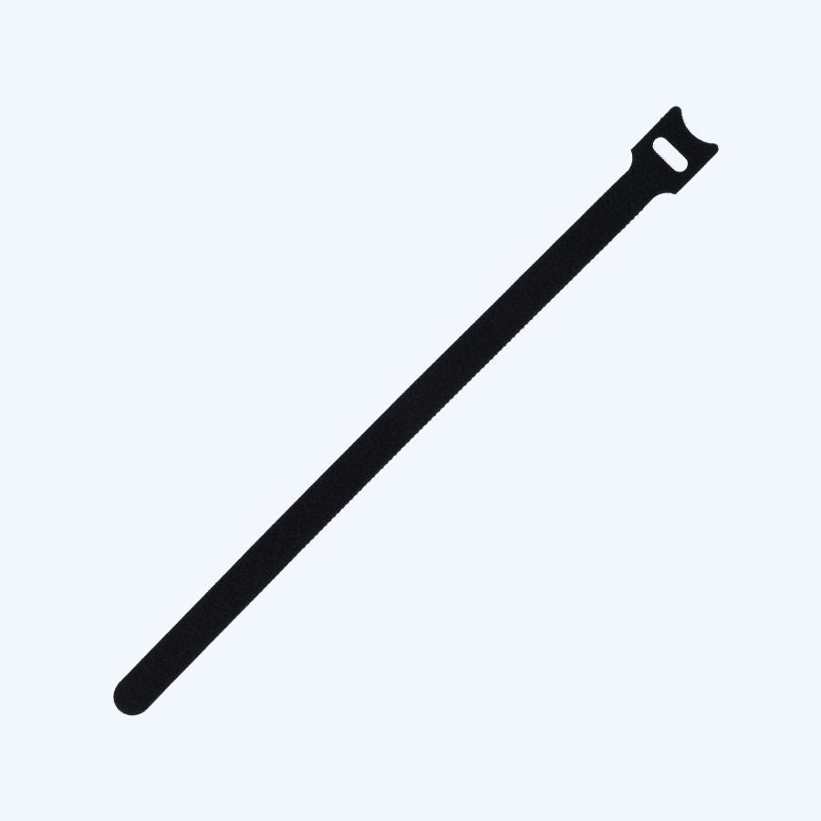 25 stuks klittenband tyraps 12 x 300 mm zwart