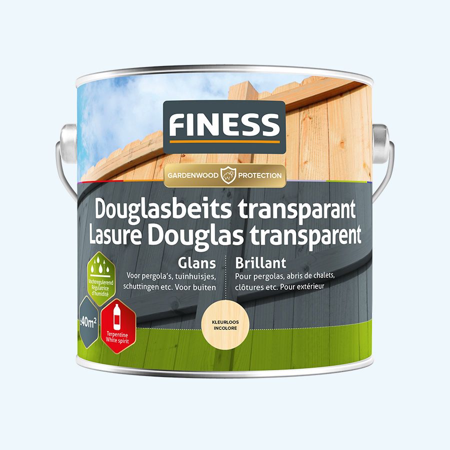 FINESS Douglas Beits transparant hoogglans 2,5 L Kleurloos