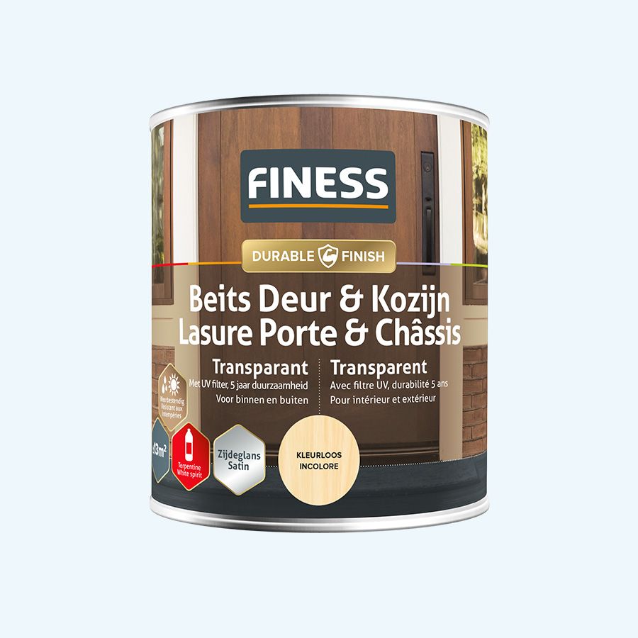 FINESS Beits Deur & Kozijn transparant zijdeglans 750 ml Kleurloos