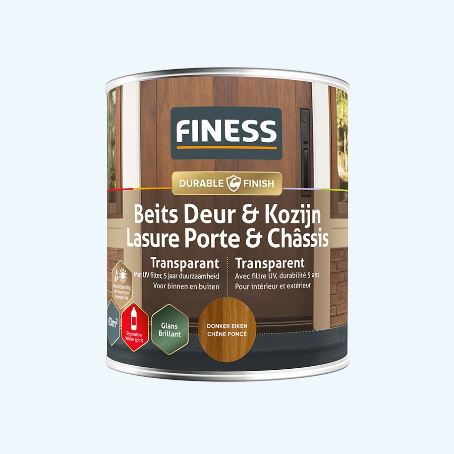 FINESS Beits Deur & Kozijn transparant hoogglans 750 ml Donker eiken