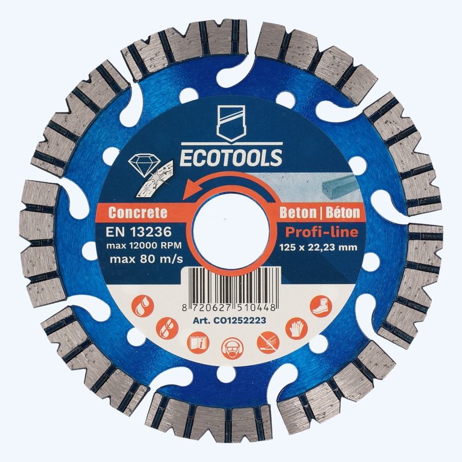 Diamantschijf beton 125 x 22,23 mm (Profi-line)