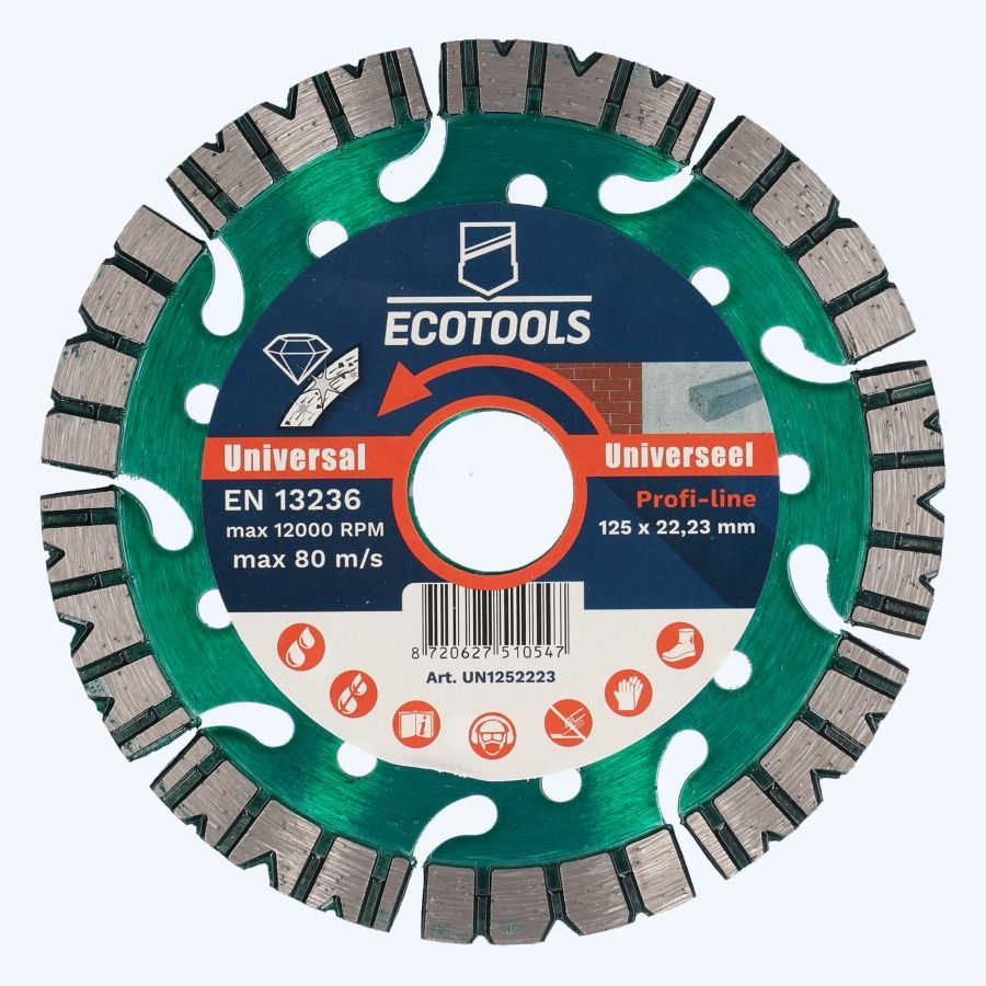 Diamantschijf universeel 125 x 22,23 mm (Profi-line)