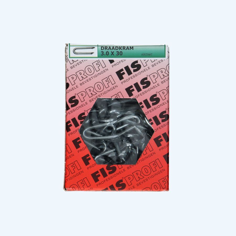 Draadkrammen verzinkt 3,0 x 30 mm 1 kg