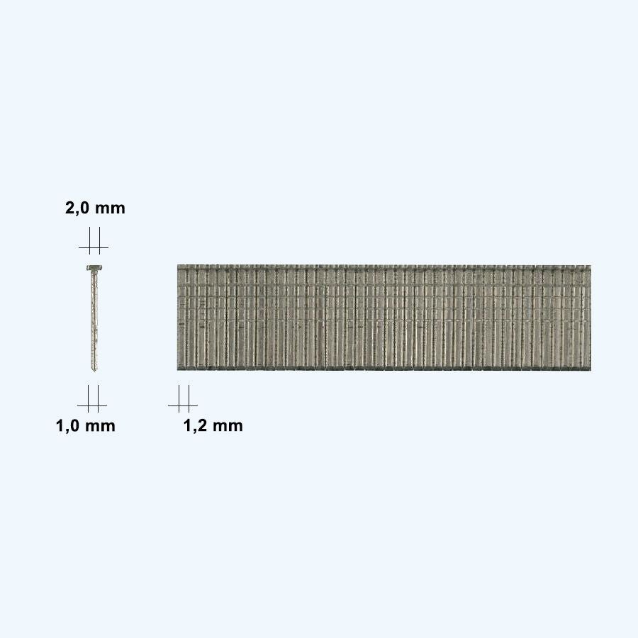 1000 st. handtacker afwerknagels type T / 12 mm