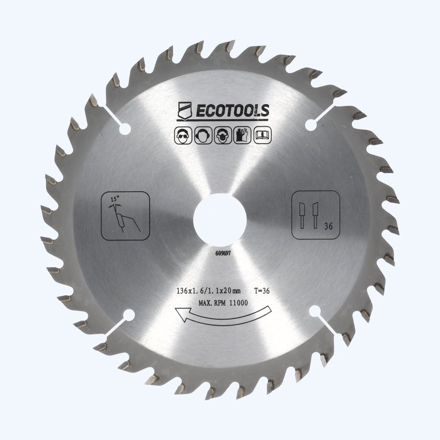 HM zaagblad 136 x 20 mm T36 (1,1 / 1,6mm) Prof