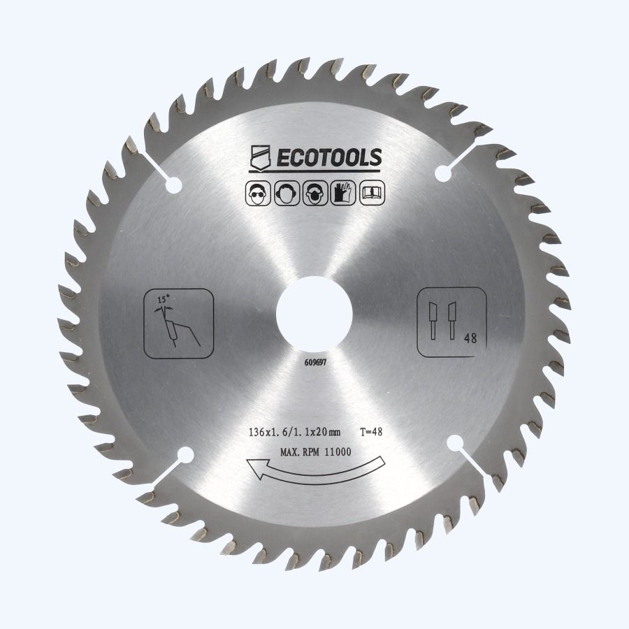 HM-zaagblad 136 x 20 mm T48 (1,1 / 1,6mm) Prof