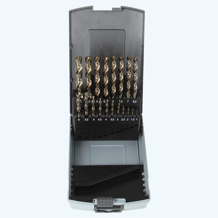 19-delige HSS 5% cobalt metaalborenset