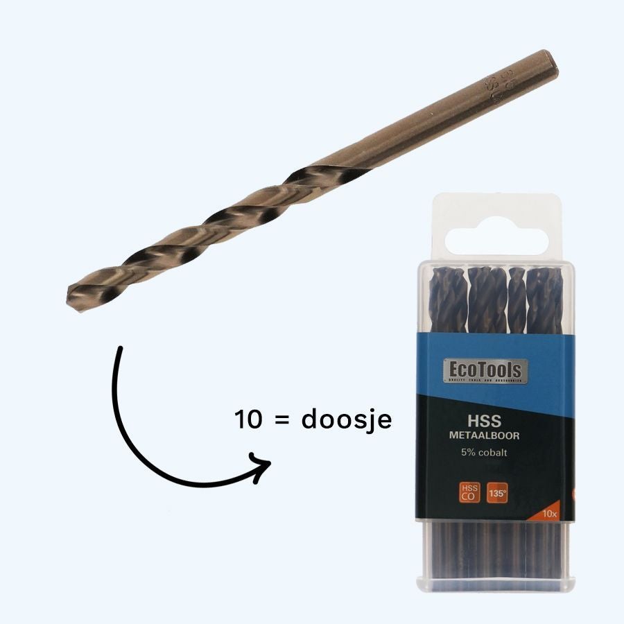 HSS 5% cobalt metaalboor 6,5 x 100 mm