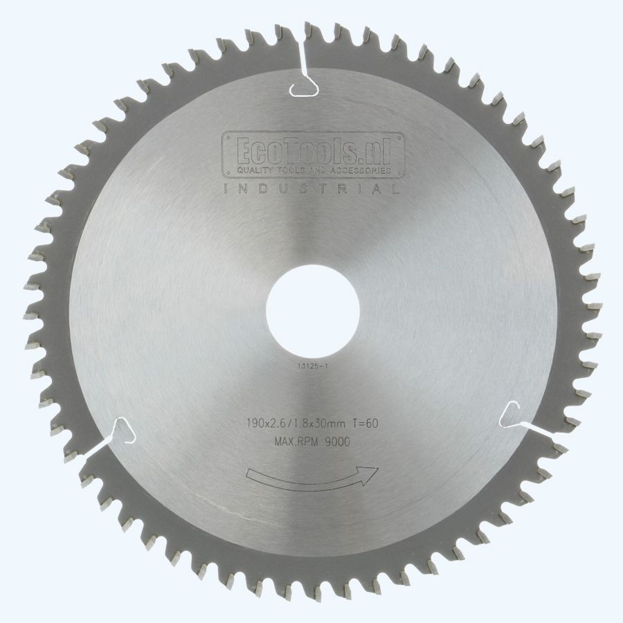 HM-zaagblad Industrial 190 x 30 mm T=60 (vlak-daktand)