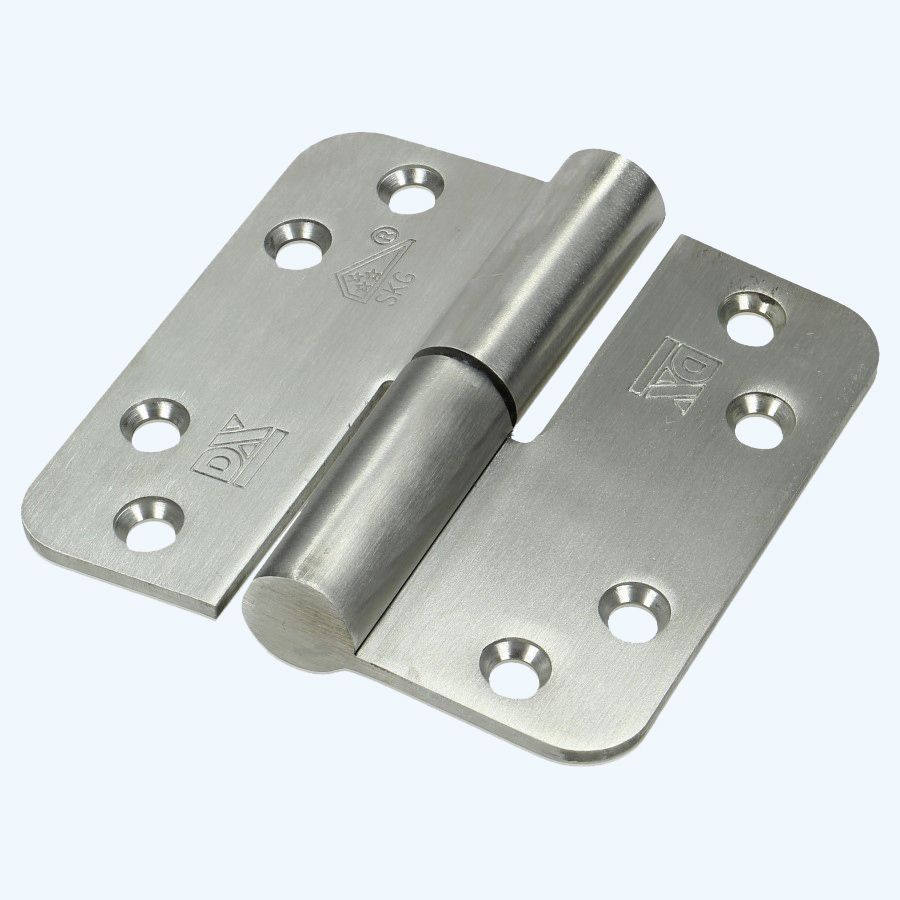 Dulimex kogelstiftpaumelle ronde hoeken, SKG, RVS 89 x 89 mm, LINKS