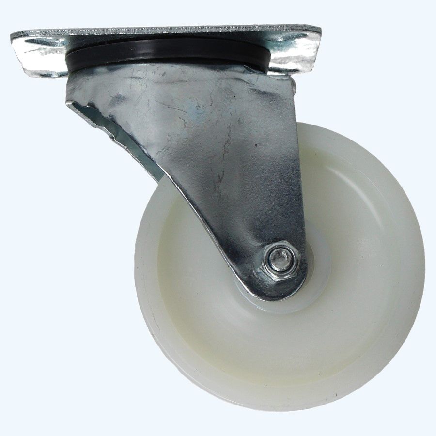 Nylon zwenkwiel met rem 100 mm 120 kg
