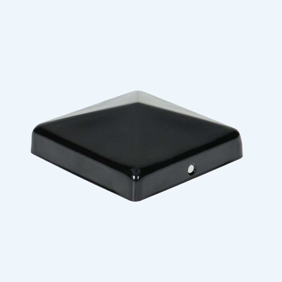 Paalornament zwart piramide 91 x 91 mm
