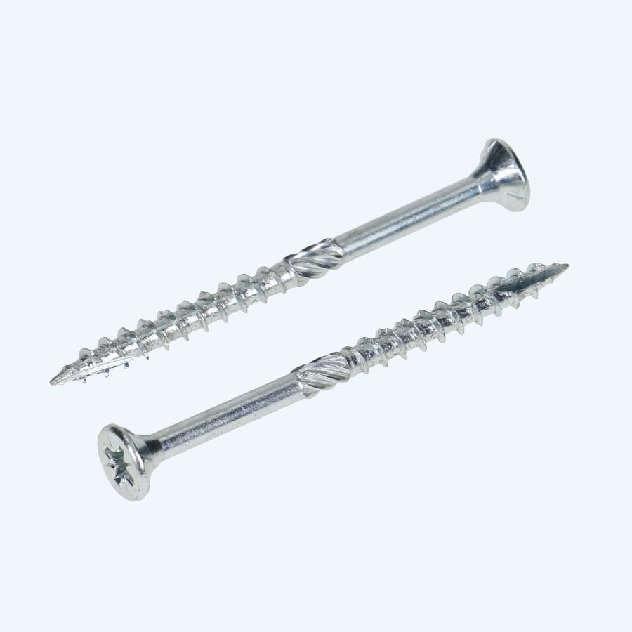 200 stuks verzinkte spaanplaatschroef 4,5 x 60 mm / PZ2 / deeldraad