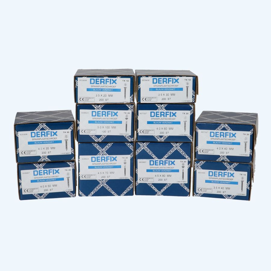 Derfix Schroevenpakket Torx 1900 stuks