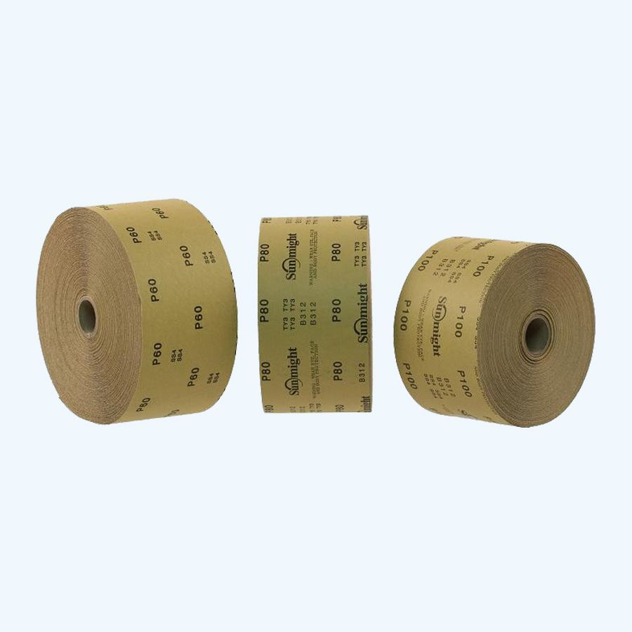 Papieren schuurrol 25 meter x 115mm K80