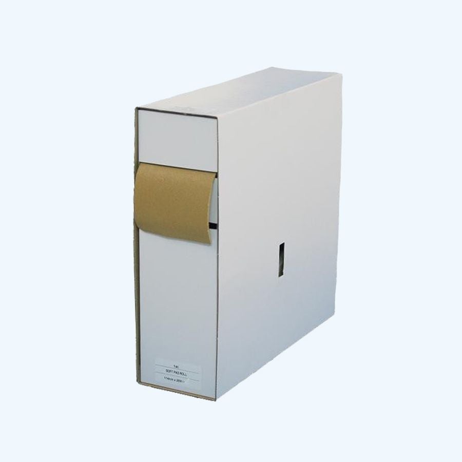 Papieren schuurrol met foam rug 25m x 114mm K280