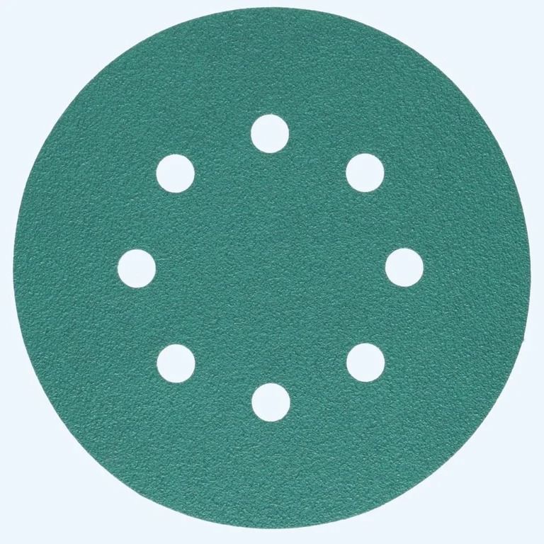 50 st Topline schuurschijf klittenband 125 mm, 8 stofgaten K600