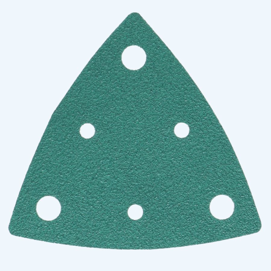 Topline driehoek schuurvel 82x82x82 mm K60 / 6 stofgaten