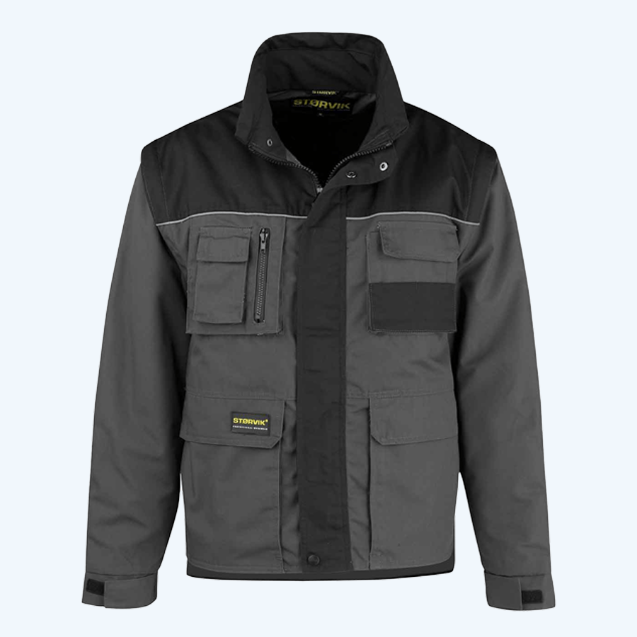 Storvik 4 seizoenen werkjas Aron antraciet/zwart