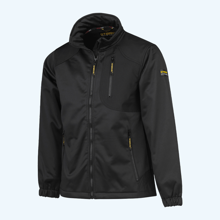 Storvik softshell werkjas Zeus zwart