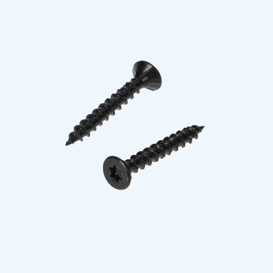 Zwarte spaanplaatschroef 4,0 x 25 mm Torx (voldraad)