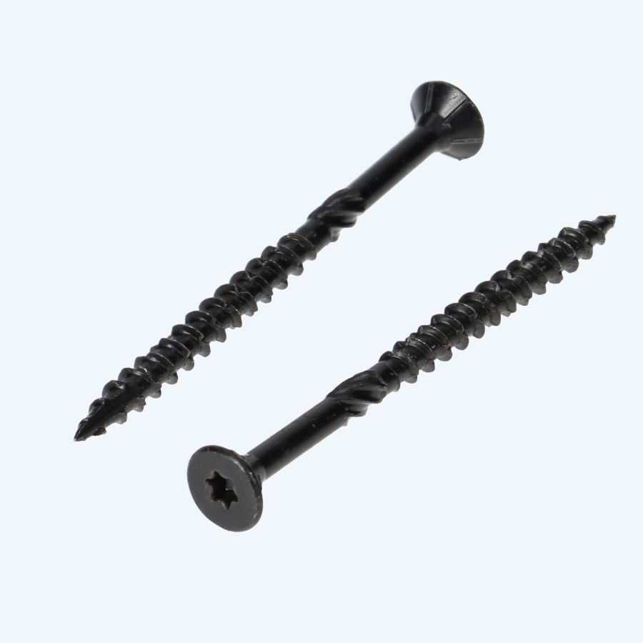 Zwarte spaanplaatschroef 5,0 x 70 mm Torx (deeldraad)