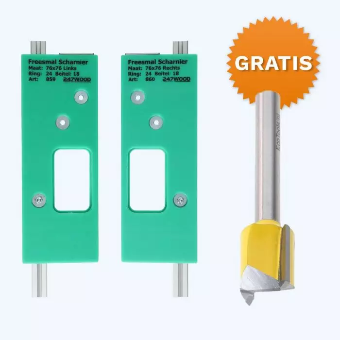 Starx vaaskopscharnier met ronde hoeken 76 x 76 mm vermessingd | Online Deurbeslagshop