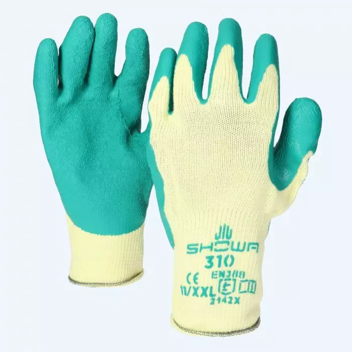 10 Paar SHOWA 310 Grip Black Strickhandschuh, Gartenhandschuh Gr. 8, flexibel und robust