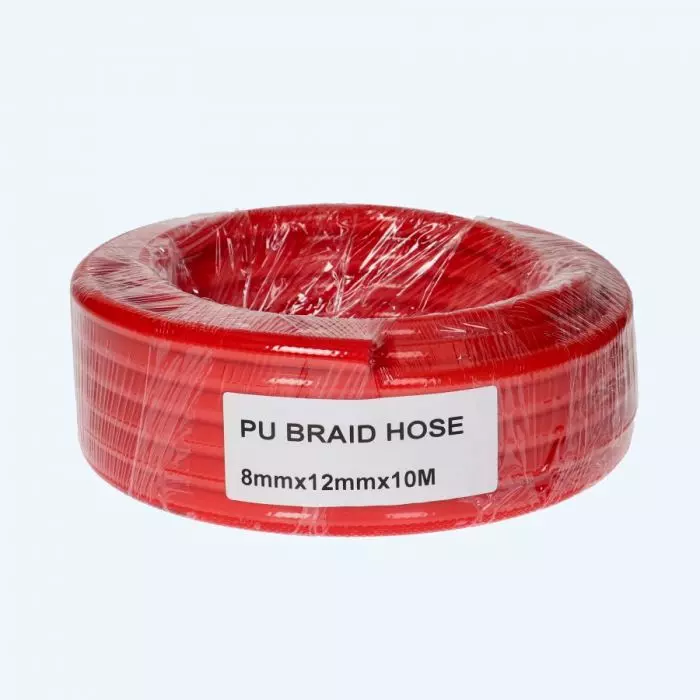DIYCUT Pneumatische Slang, 10 m, Persluchtslang 6 mm, Polyurethaan, Flexibele Persluchtleiding Buiten 6 mm, Inwendig 4 mm, Zwart, Met 6 Stuks Air