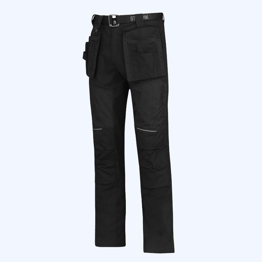 NEO TOOLS Robuuste jeans werkbroek - Duurzame bundhose voor heren van denim, 400 g/m² met kniebeschermertaschen, Cordura-versterkingen & stretch-aandeel, marineblauw, XL