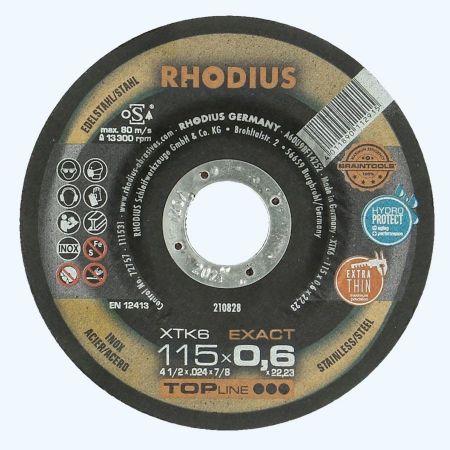 Doorslijpschijf voor INOX 115 x 0,6 x 22,23 mm (Rhodius)