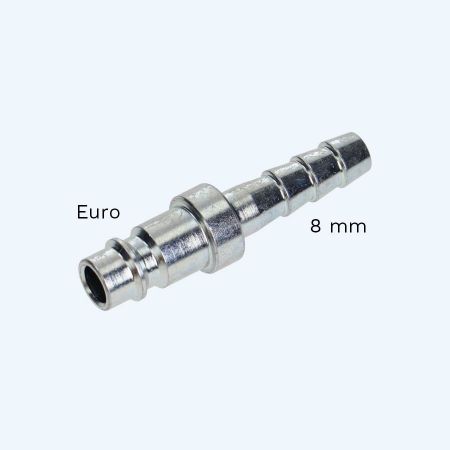Euro insteeknippel met slangpilaar 8 mm
