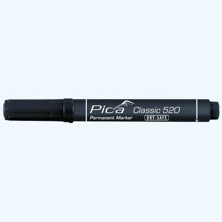 10 stuks Pica 520/46 permanent marker 1-4 mm (zwart) 