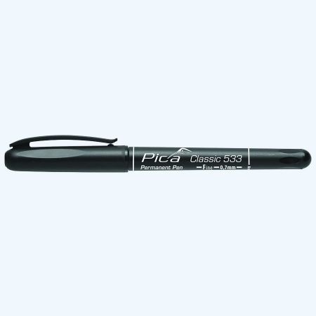 10 stuks Pica 533/46 permanent pen 0,7 mm (Zwart)