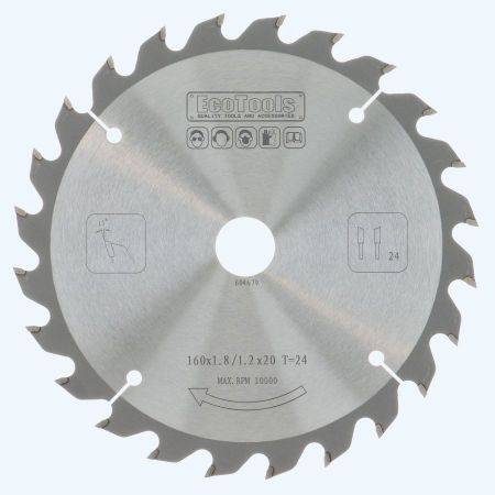 HM-zaagblad PROF 160 x 20 mm T=24 (1,8/1,2 mm)