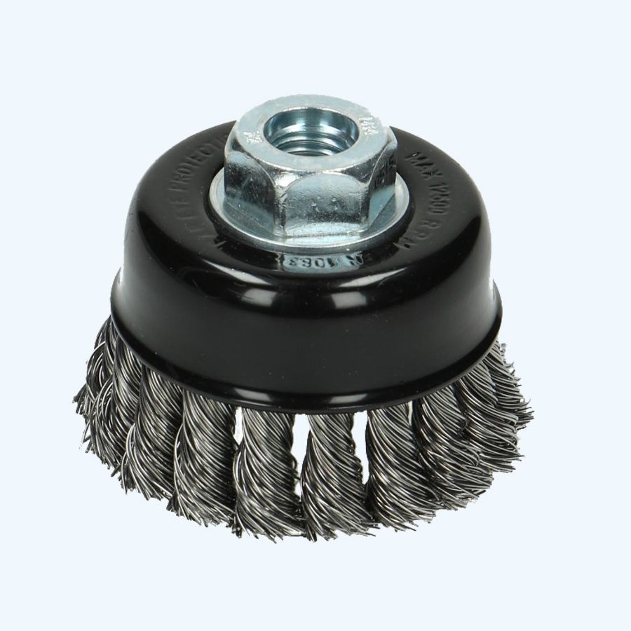 SATRA S-5KBB125 Draadborstel kegel M14 | Getordeerd Staaldraad | 125
